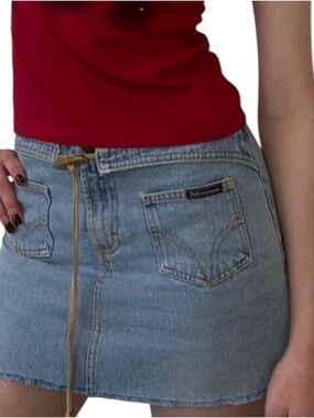 Dolce & Gabbana Rare VTG Mini Denim Boho Skirt